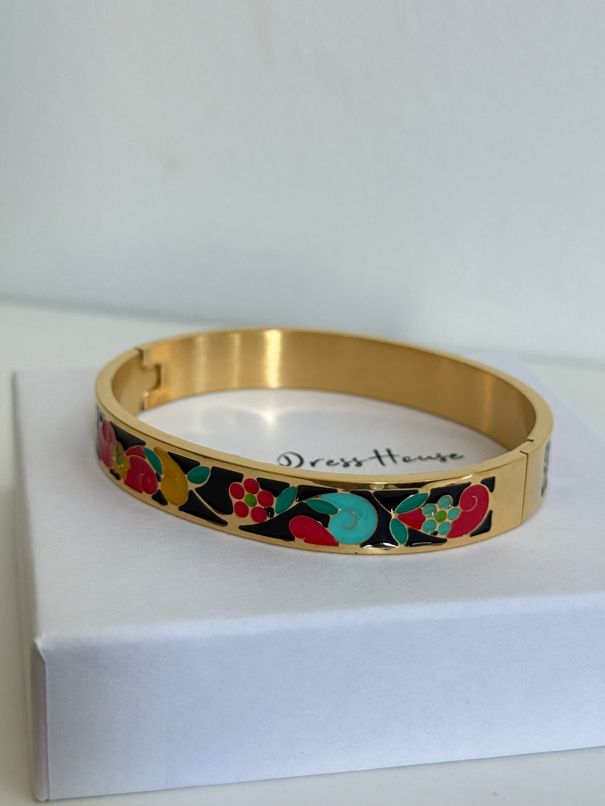 Rebekah - Red Black Gold Bangle