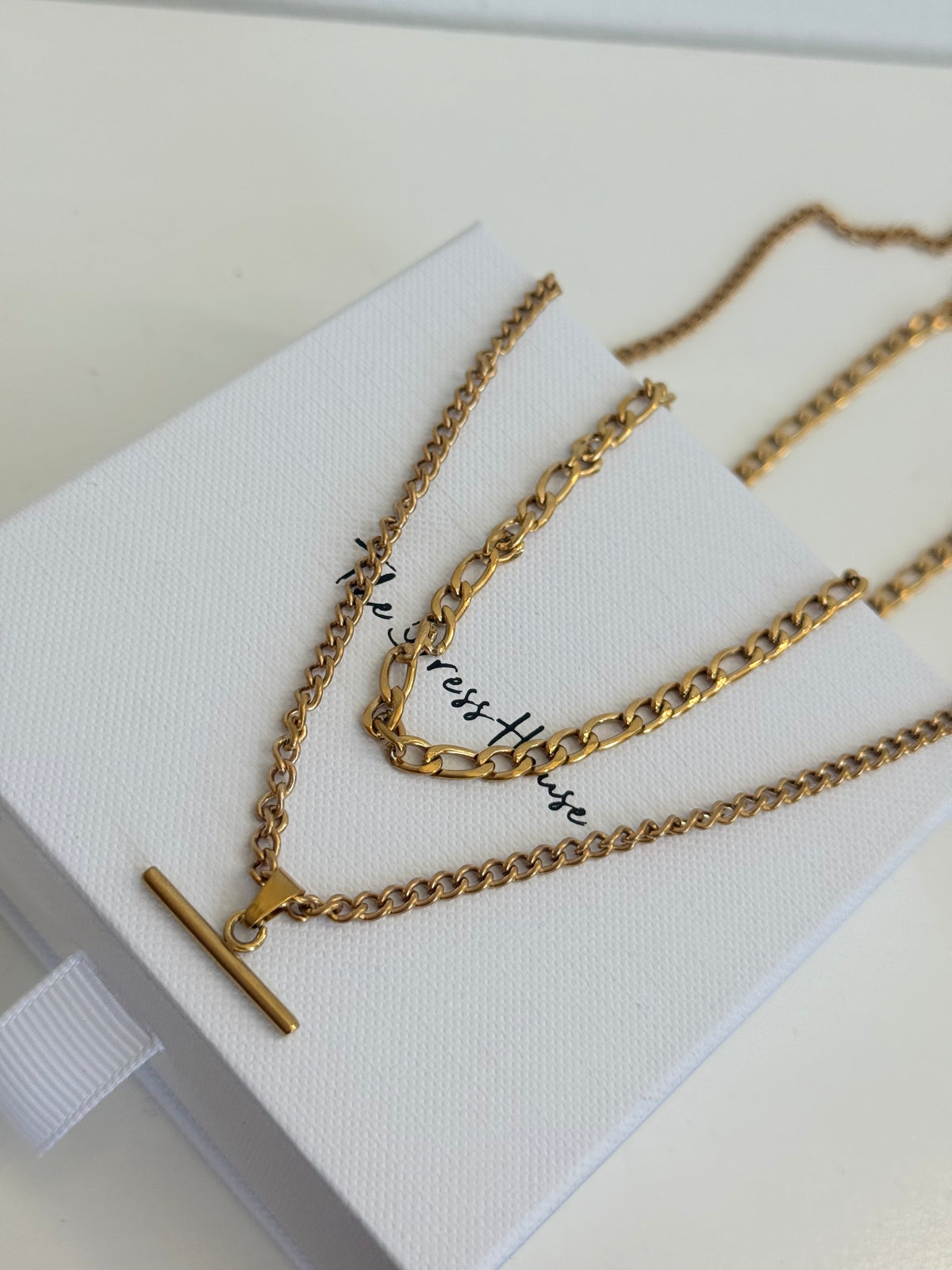 Trixie - Gold T Bar Necklace