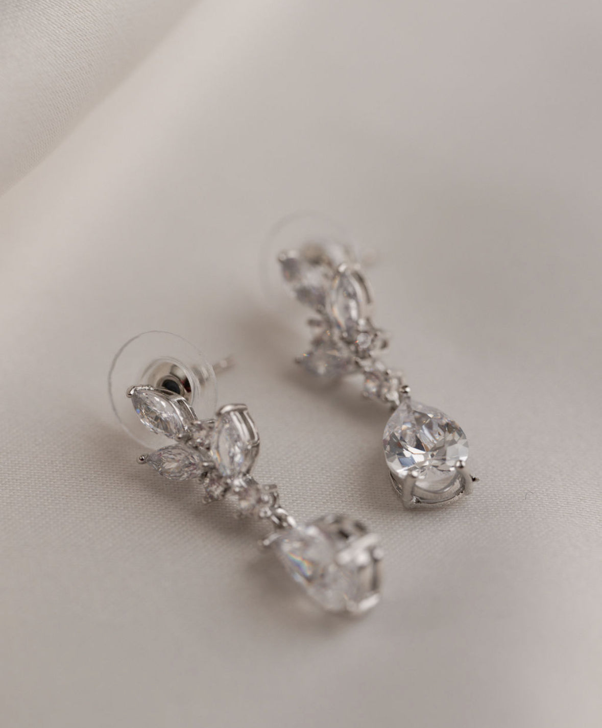Tiffany - Silver Diamanté Earring