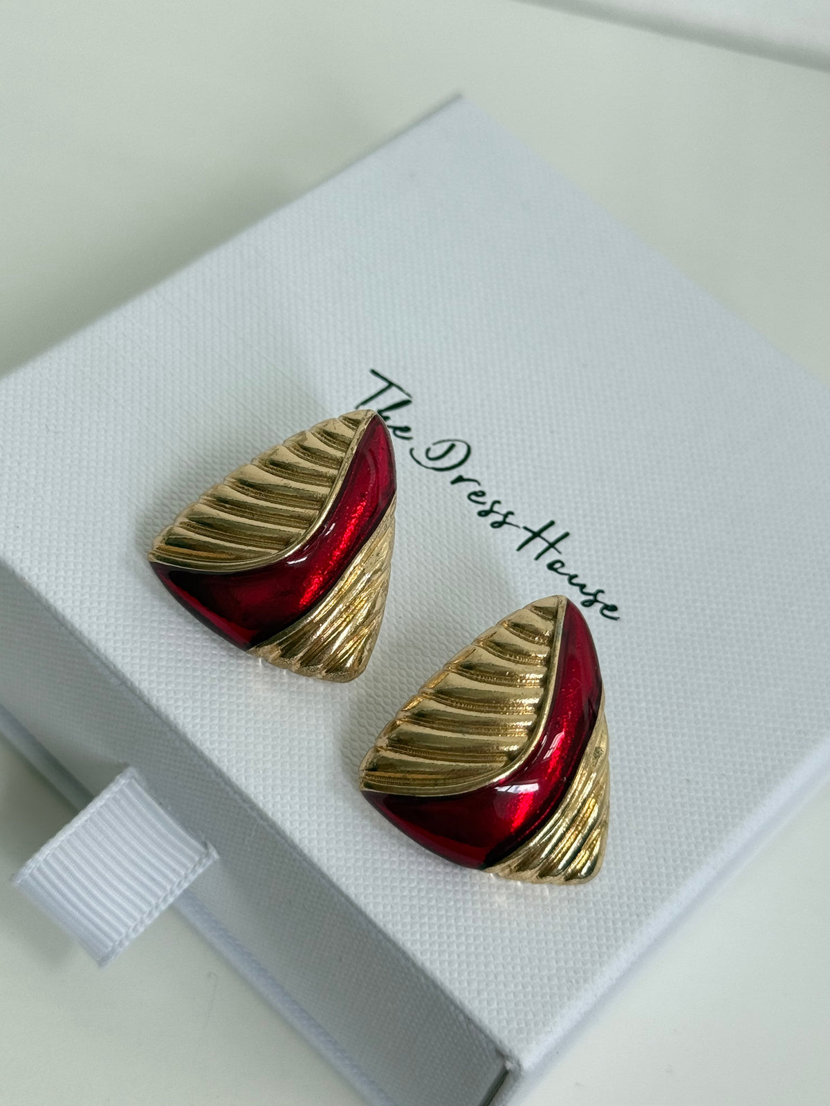 Zia - Gold Red Earring