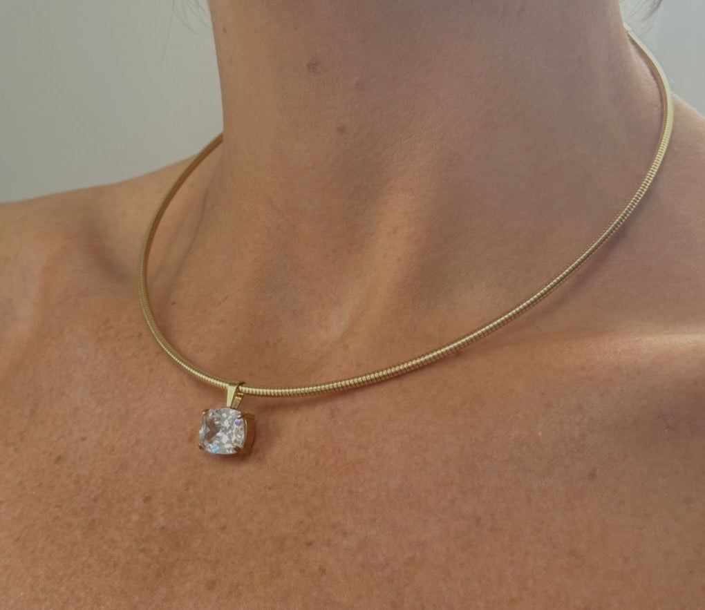 Camille - Gold Diamanté Necklace