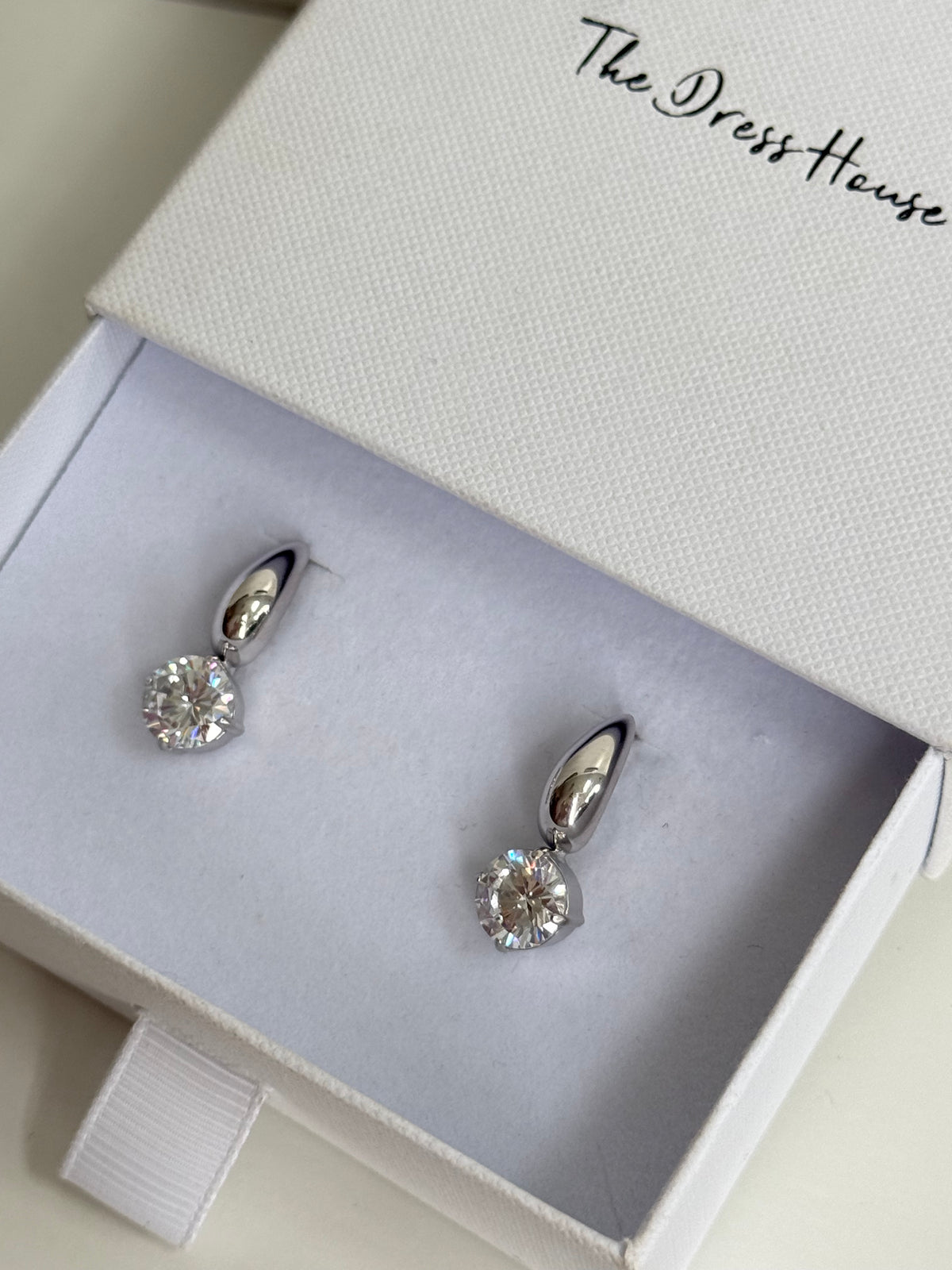 Celine - Silver Diamanté Earring
