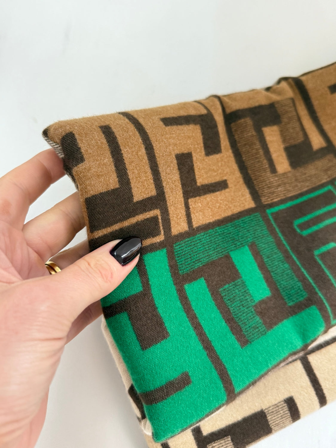 Luxury Brown Green Tan Scarf