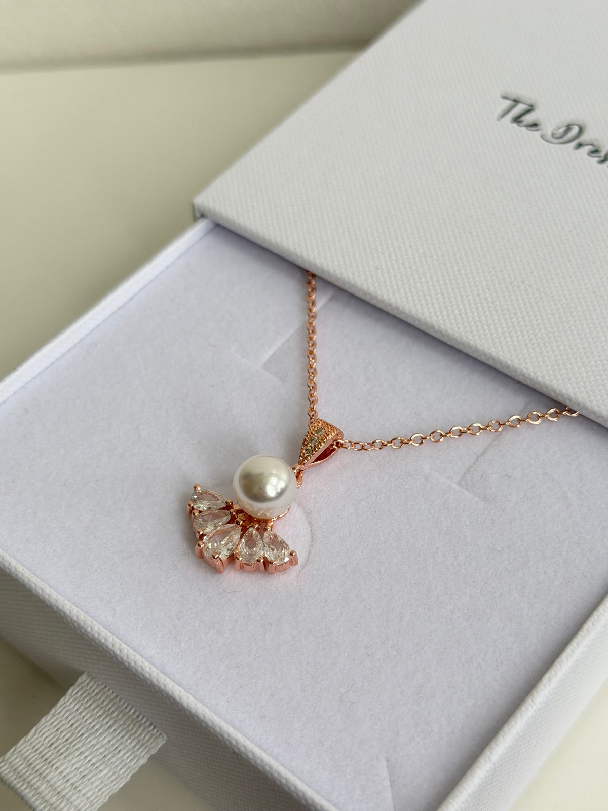 Hana - Rose Gold Pearl Necklace
