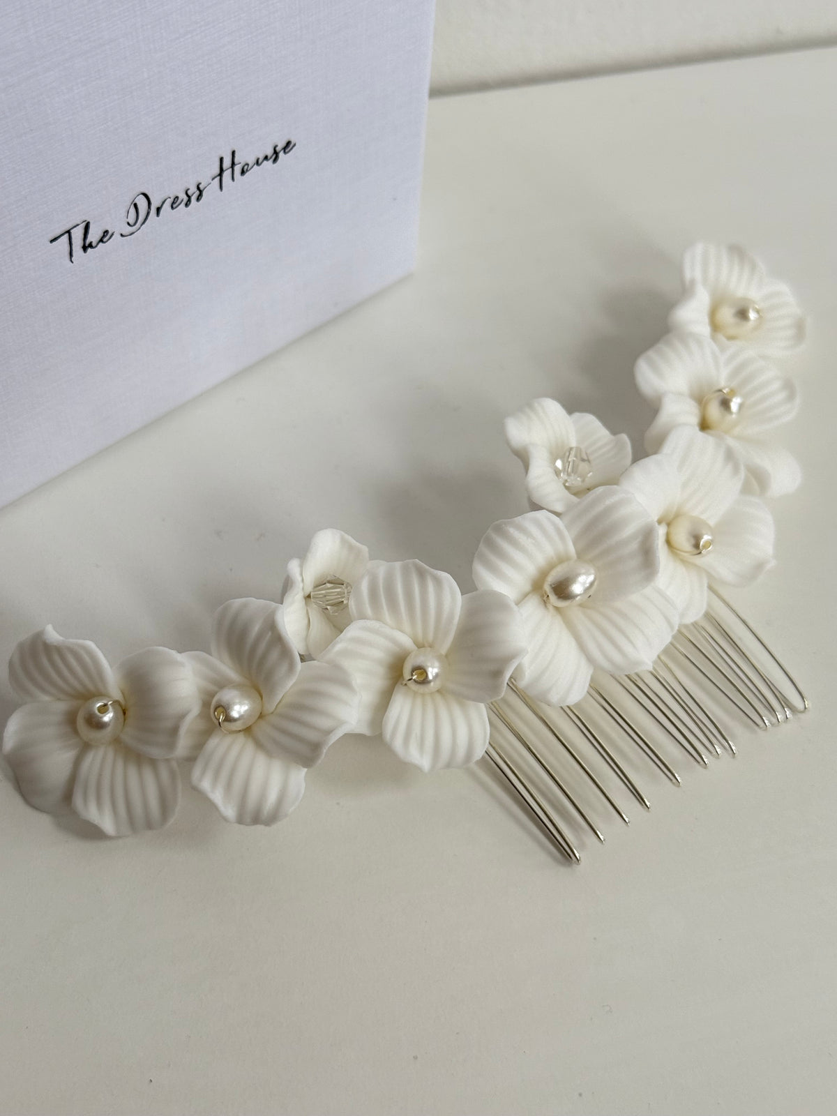 Lisa - Silver Ceramic Hair Comb