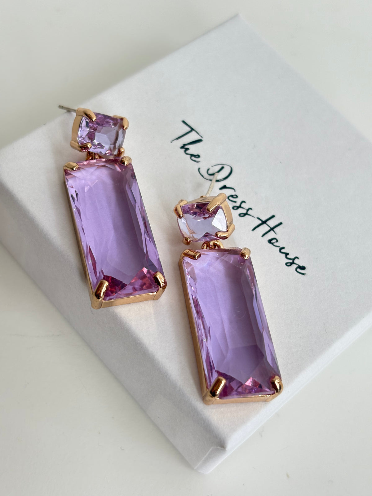 Leeza - Gold Purple Earring