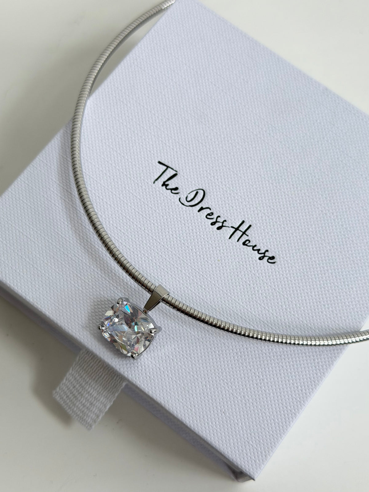 Camille - Silver Diamanté Necklace