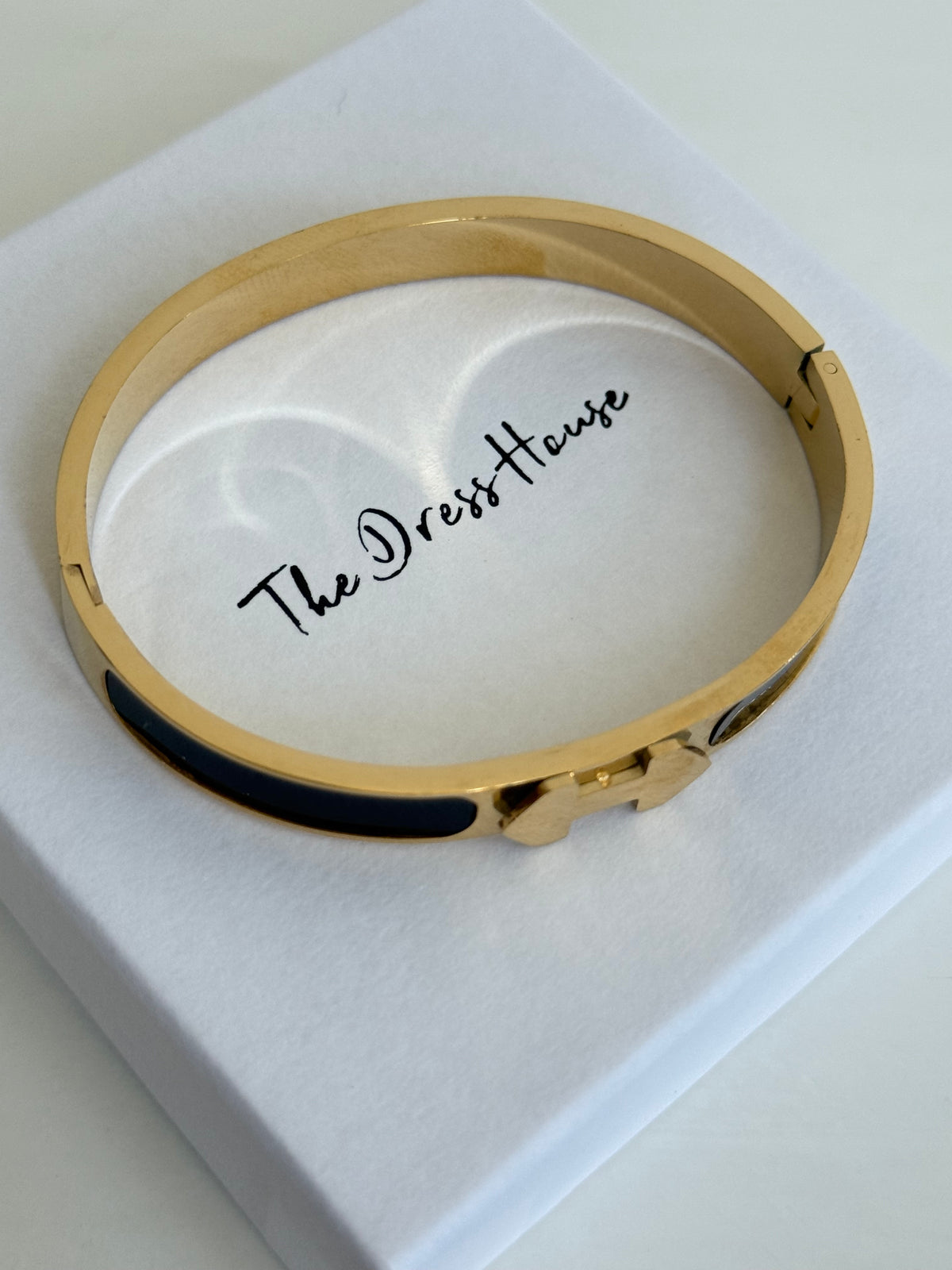 Hailie - Black Gold Bangle Bracelet
