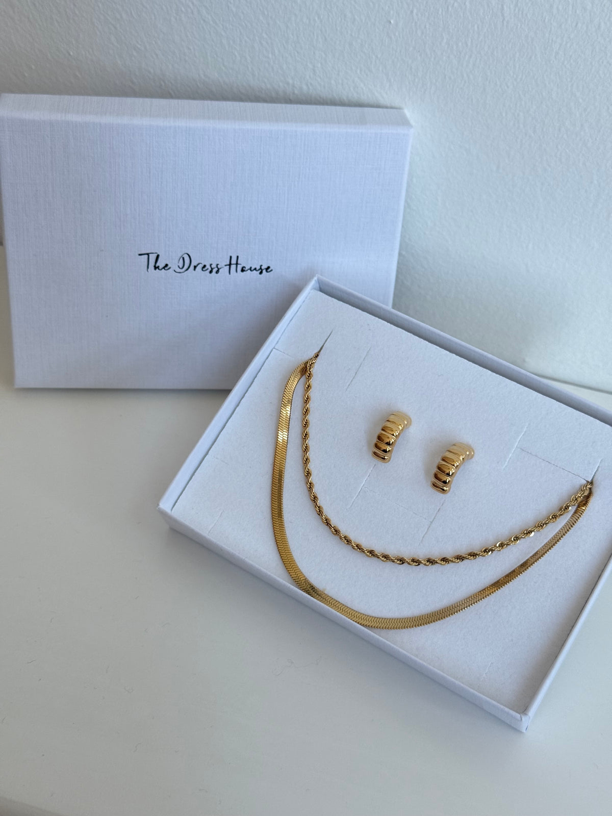 Christmas Gift Set 2 - Amelia Alice Gold Necklace Earring Gift Set