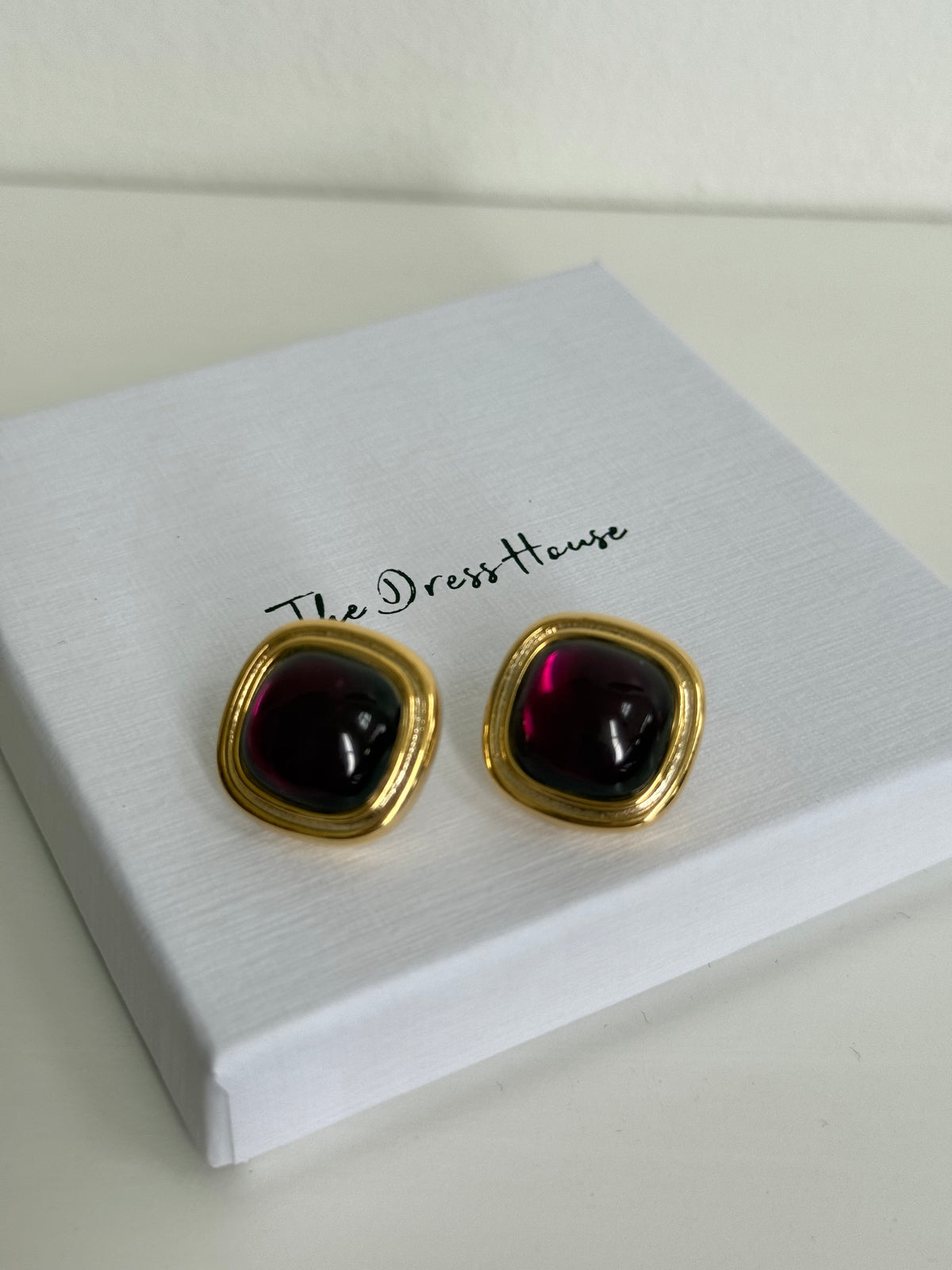 Celly - Gold Cerise Pink Earring