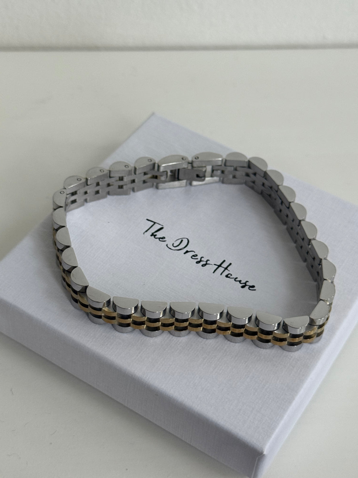 Beth - Silver Gold Two Tone Bracelet