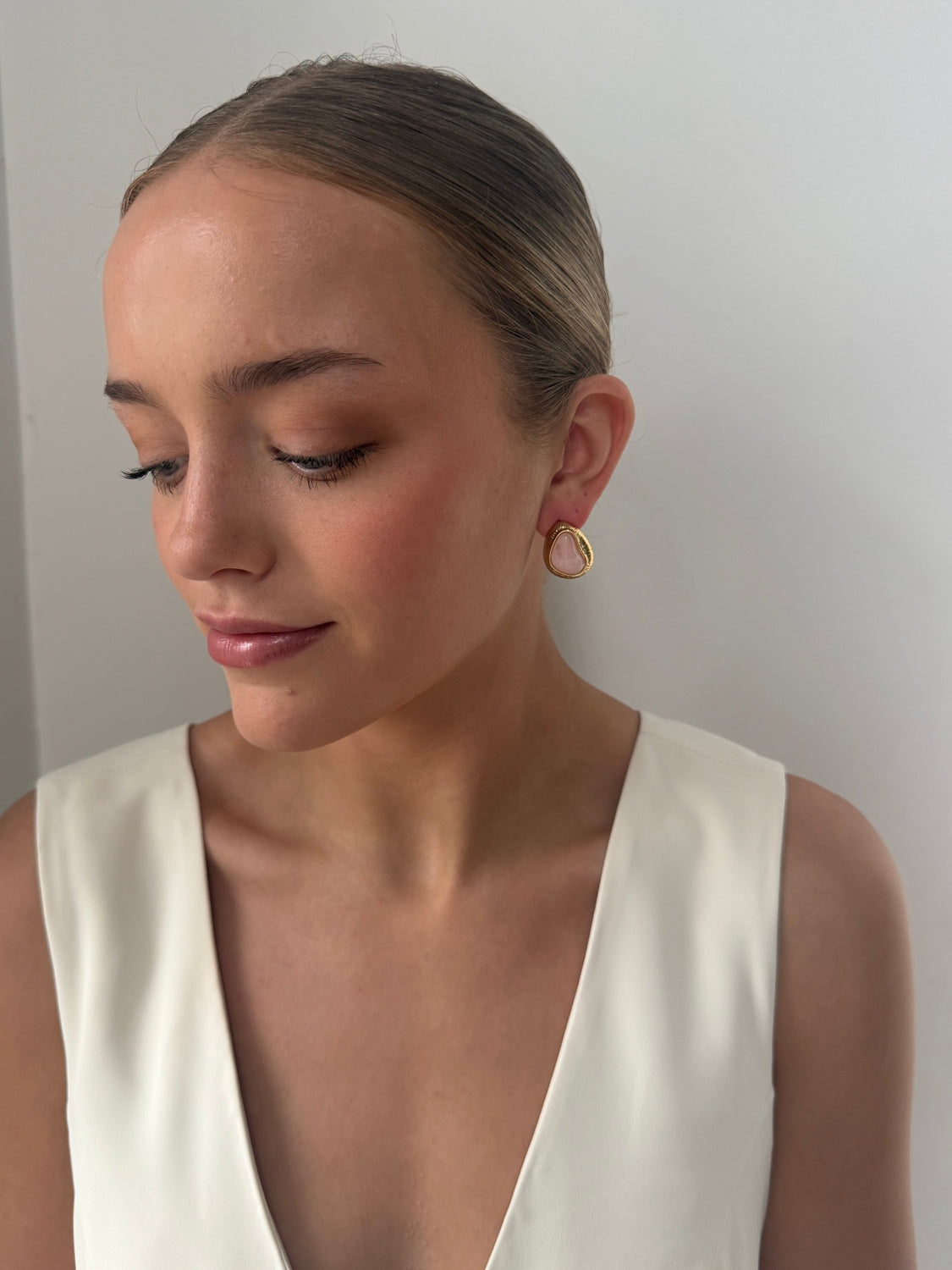 Sara - Pink Gold Earring