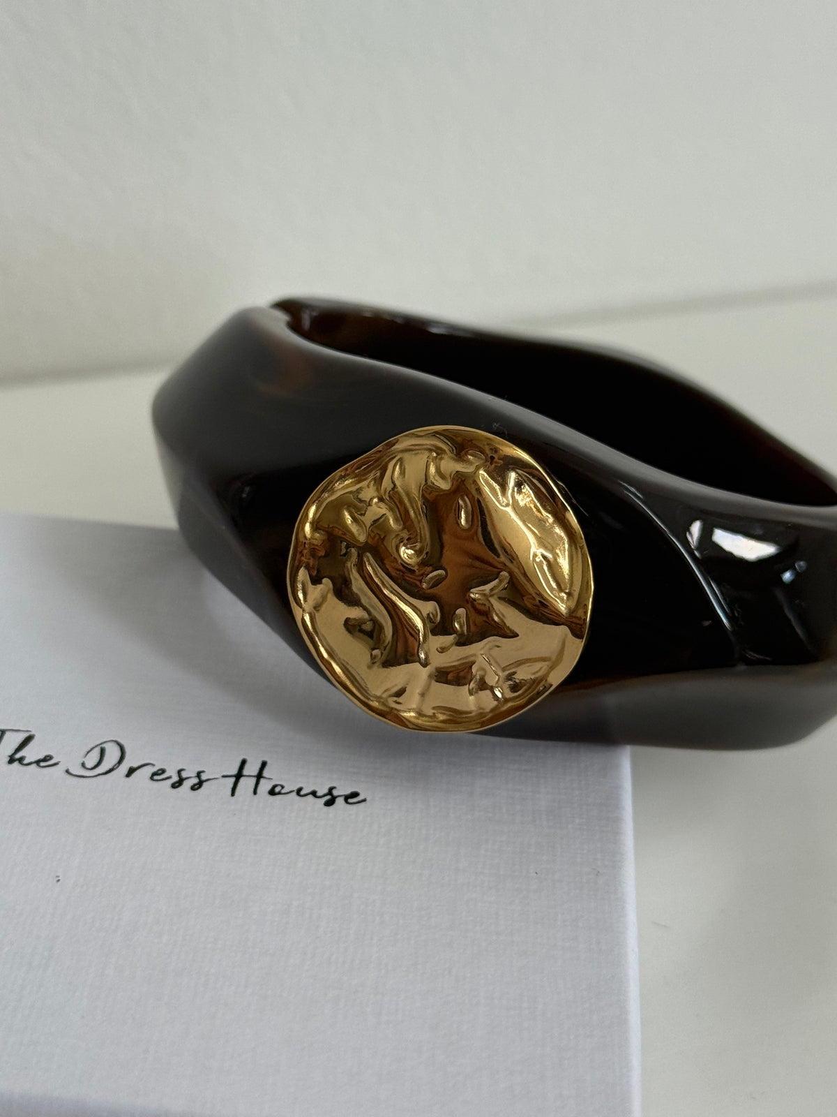 Emily - Chocolate Brown Gold Bangle