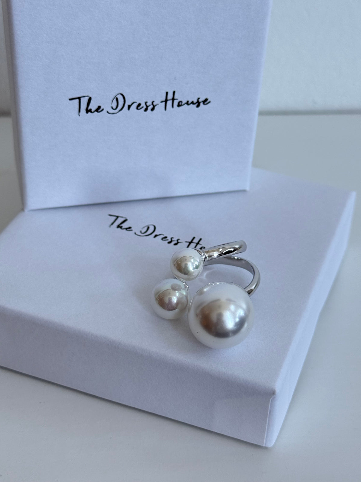 Stacy - Silver Pearl Ring