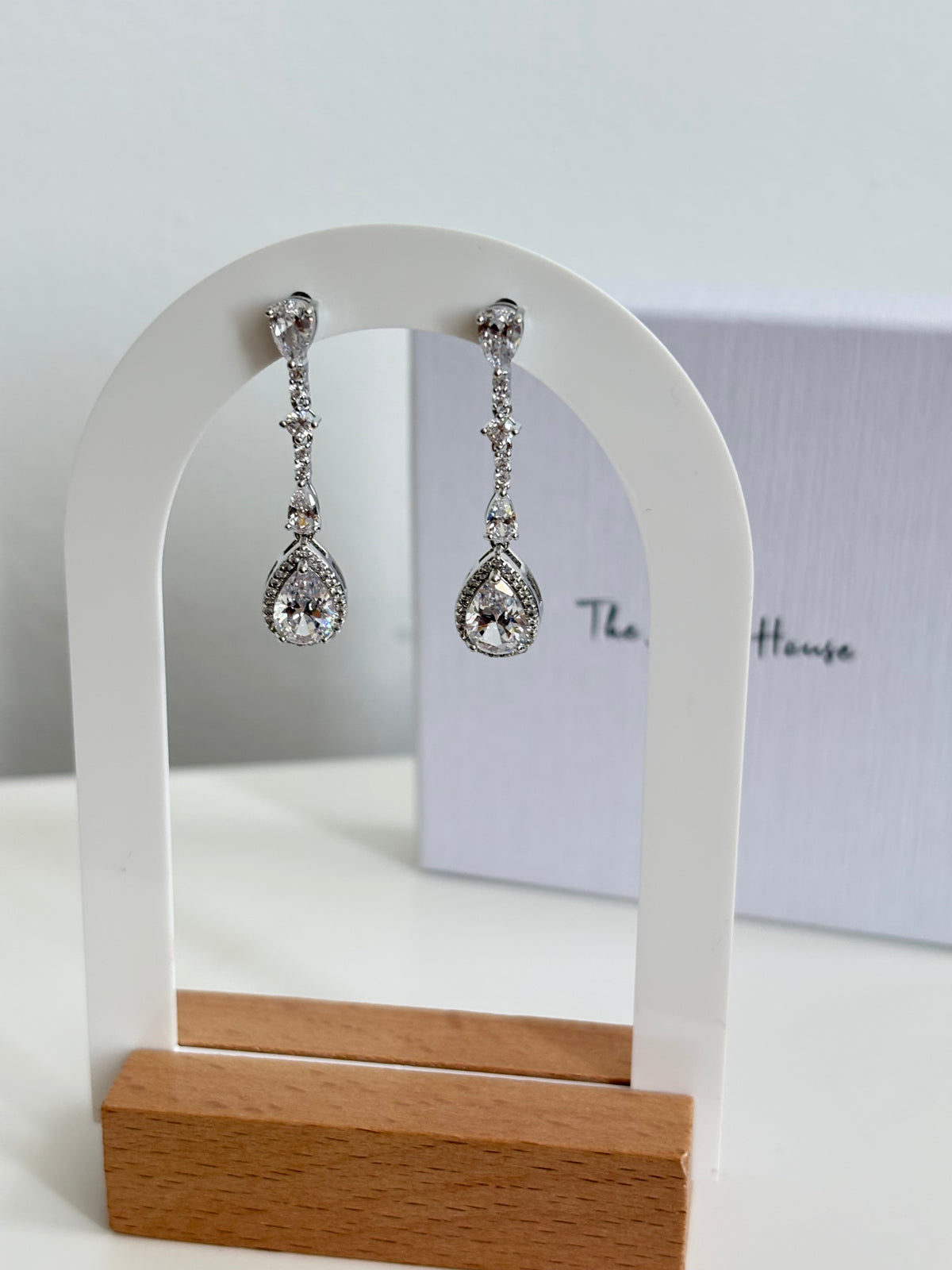 Sadie - Silver Diamanté Earring
