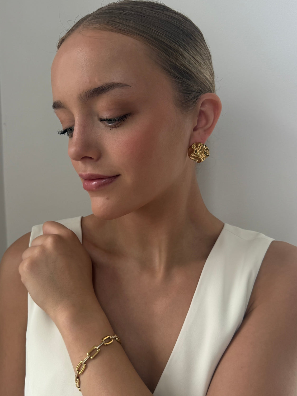 Maia - Gold Stud Earring