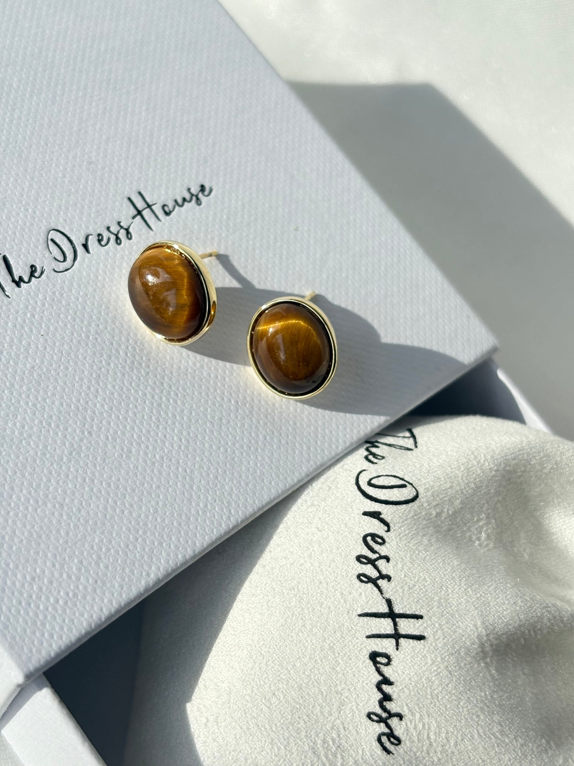 Connie - Gold Brown Earring