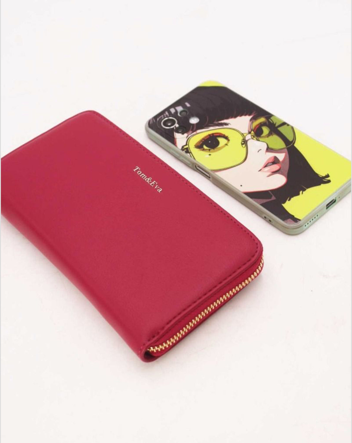 TOM & EVA Aine red purse