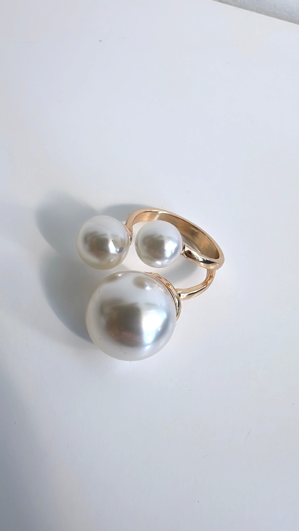 Stacy pearl adjustable ring 