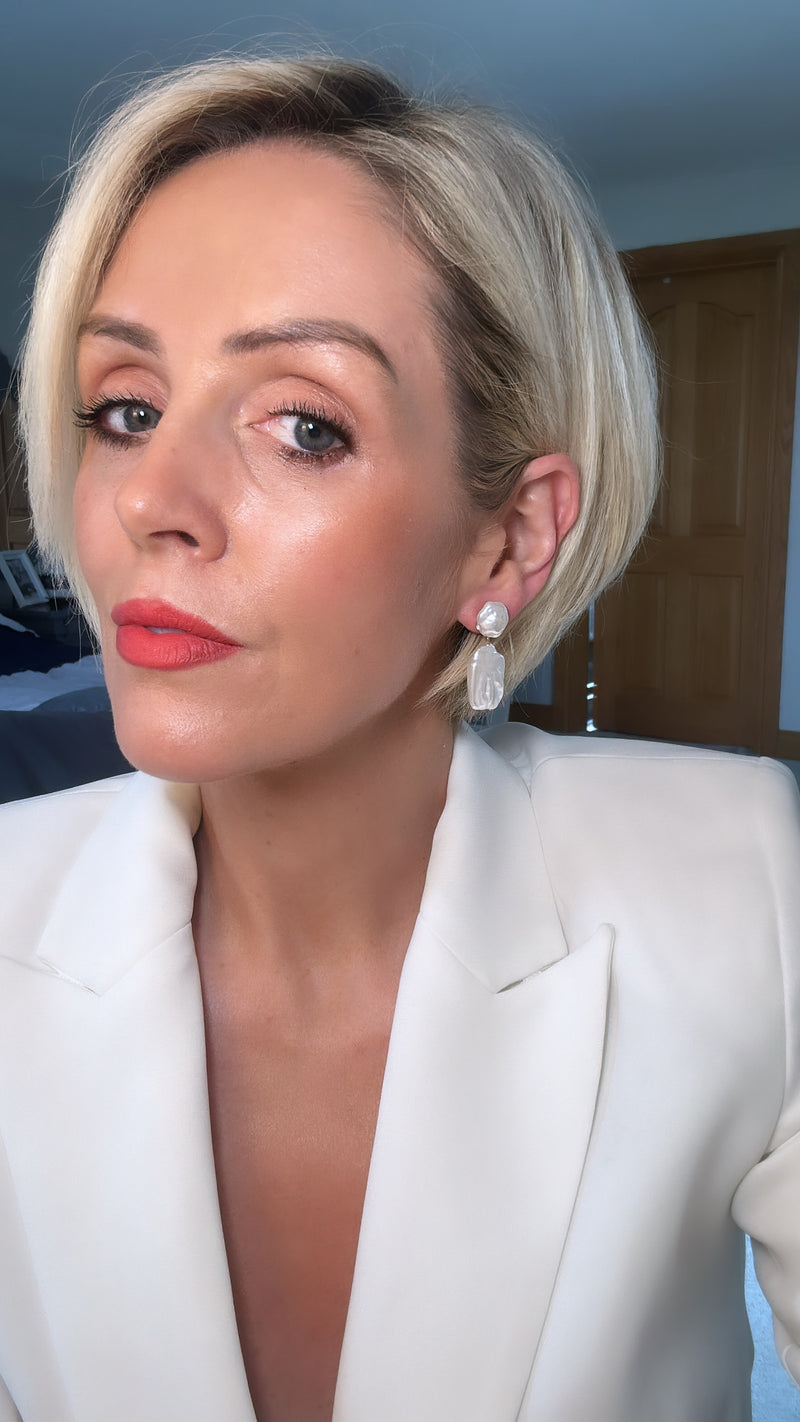 Zia ivory earring 