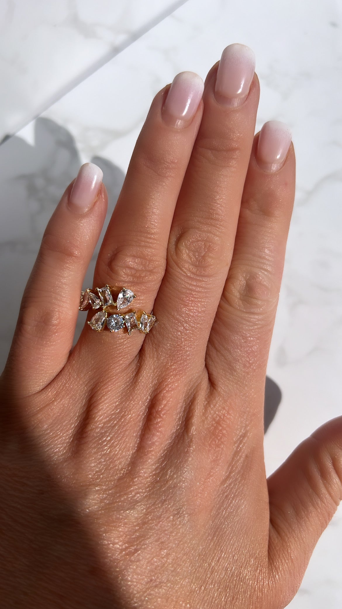 Rena gold adjustable ring 