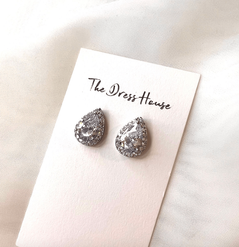Jenna silver pear shape 
