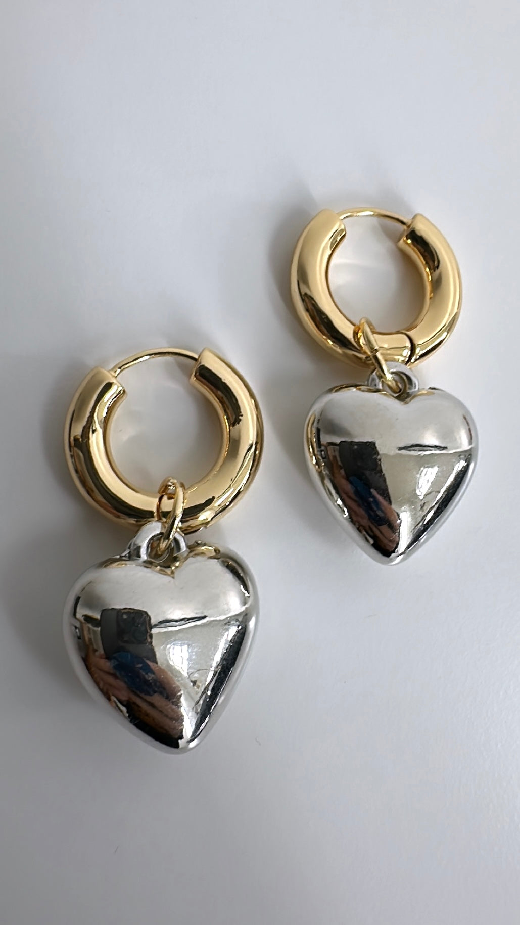 Paisley heart earrings 