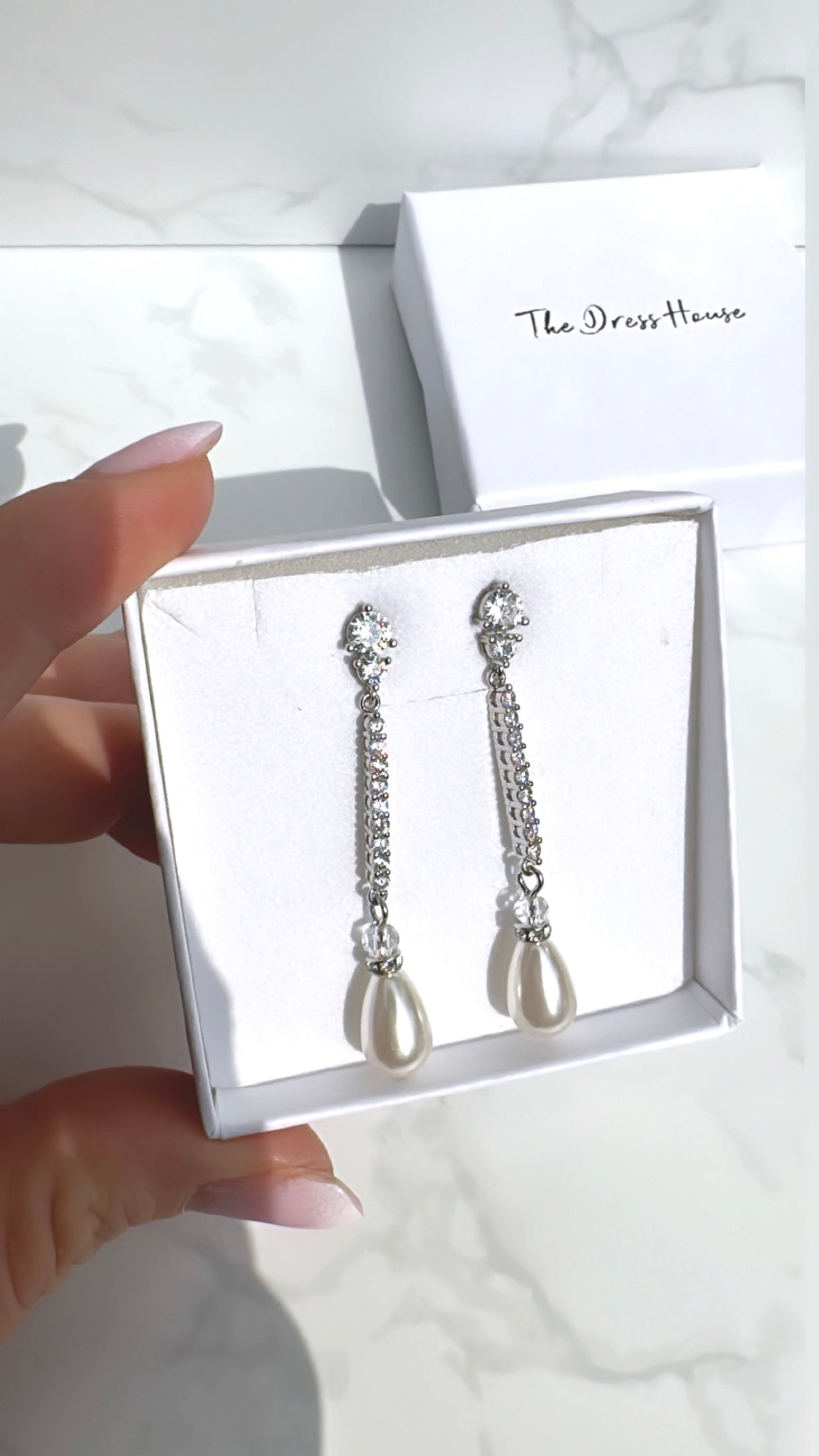 Jenny pearl drop silver 