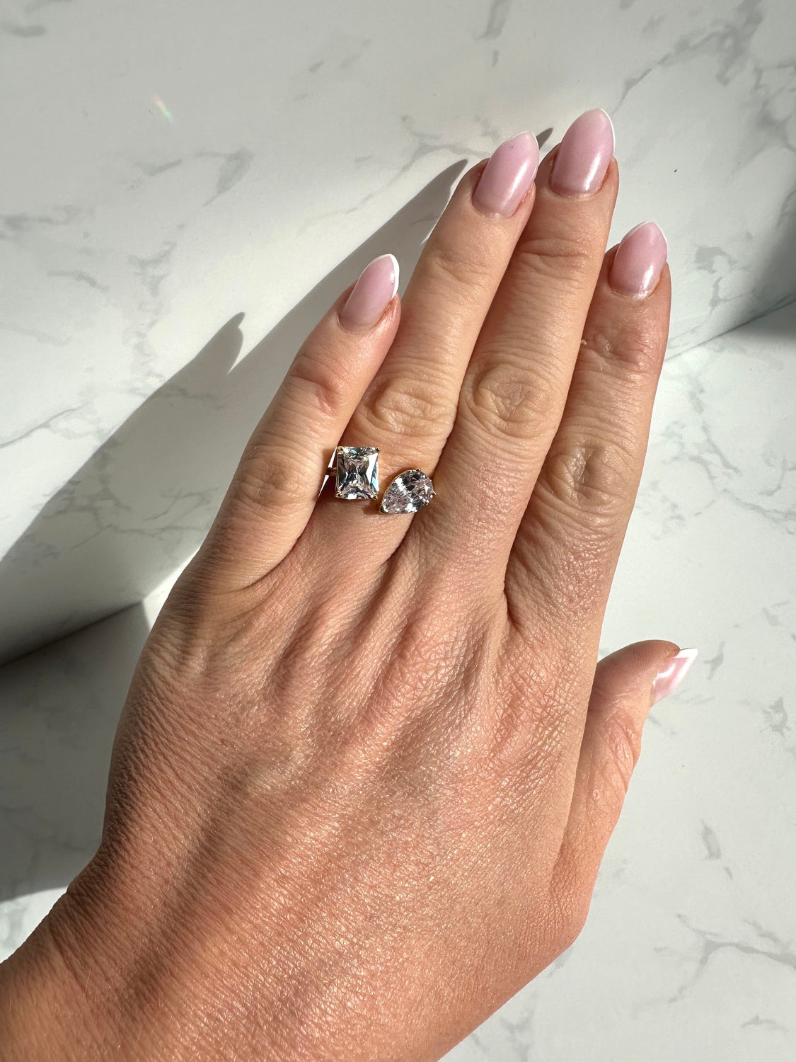 Kara adjustable ring gold