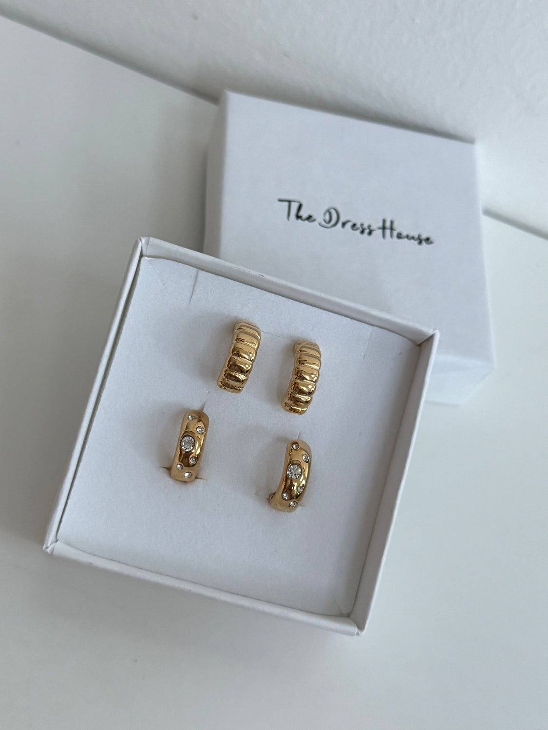 Stacking Hoop Gold Earring Set