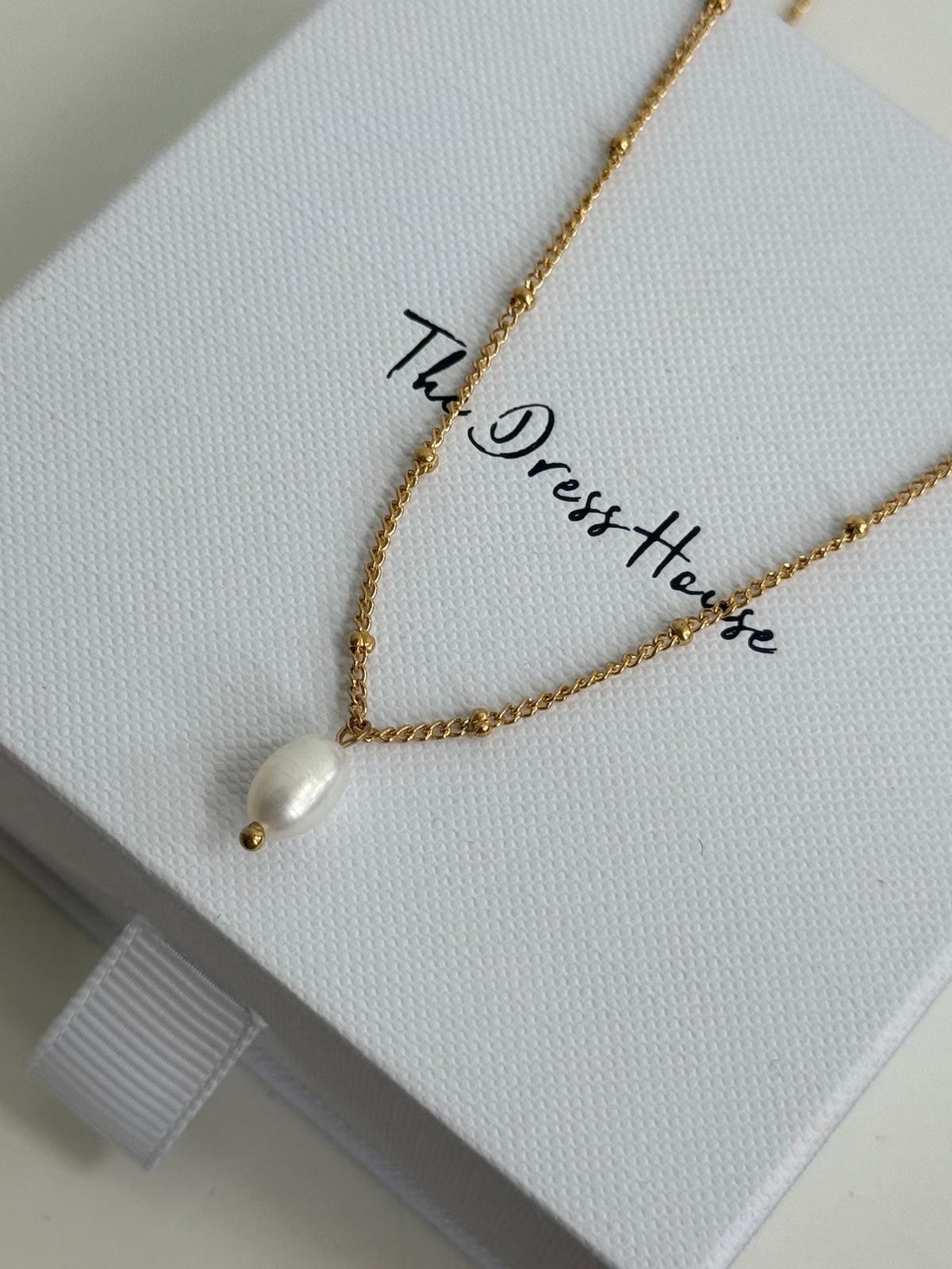 Maria - Gold Pearl Necklace