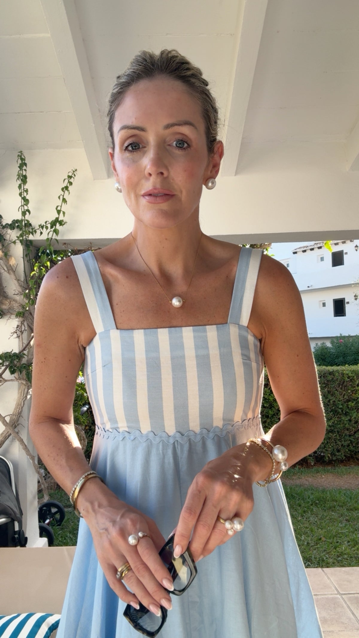 Jill - Gold Pearl Necklace