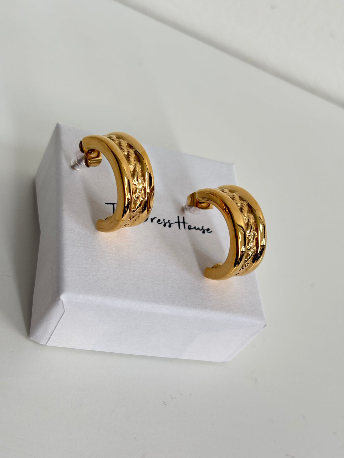 Violet - Gold Hoop Earring