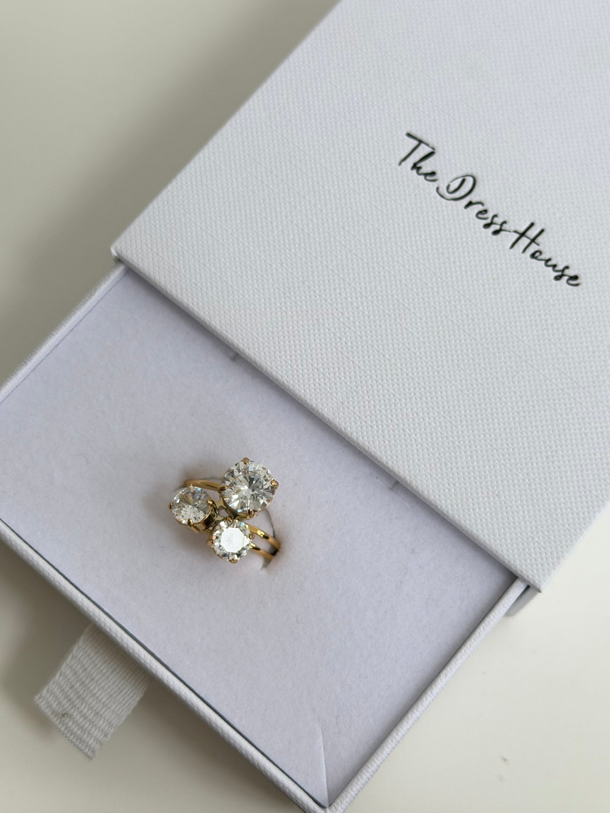 Juliette - Gold Diamanté Ring