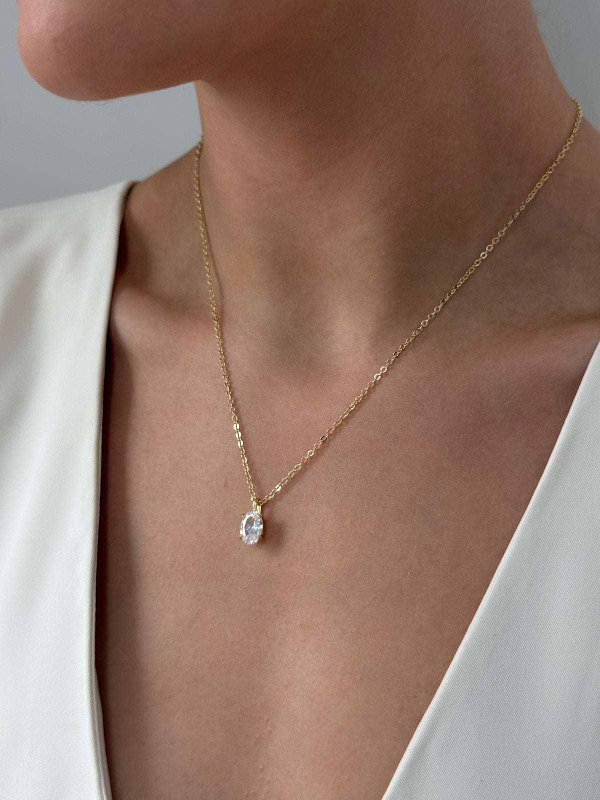 Rachey - Gold Diamanté Necklace
