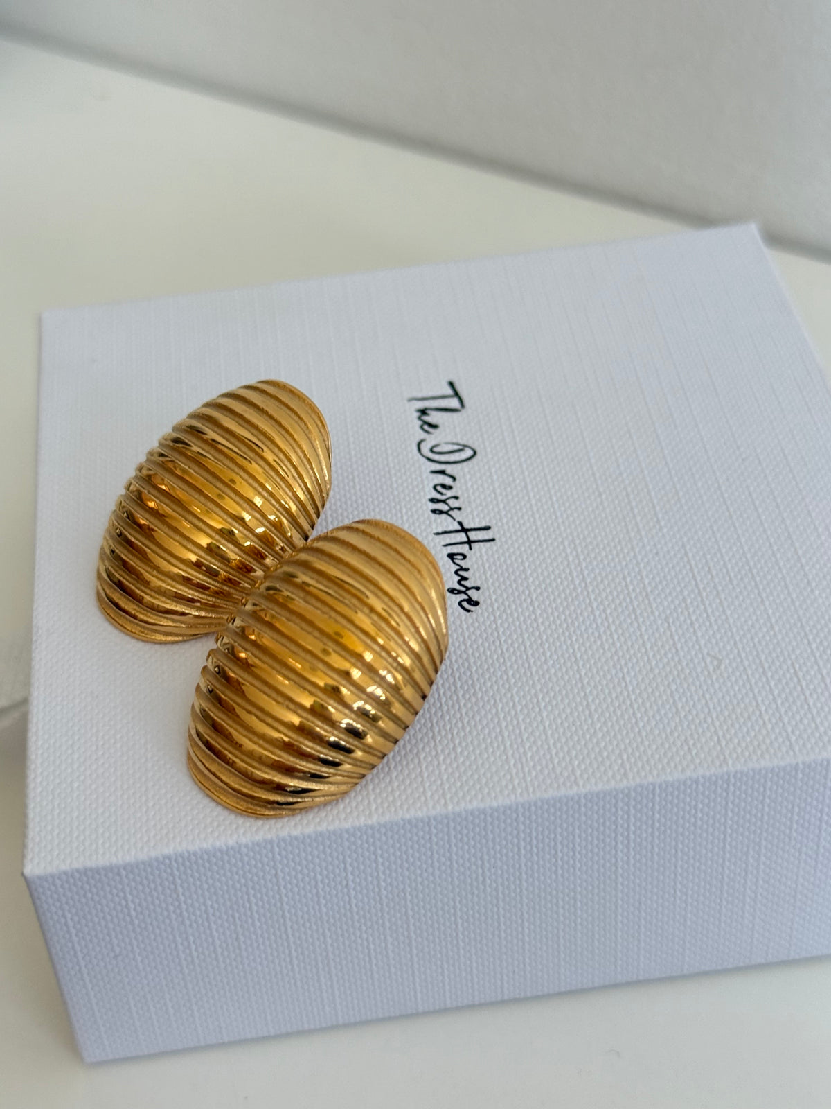 Dominique - Gold Statement Earring