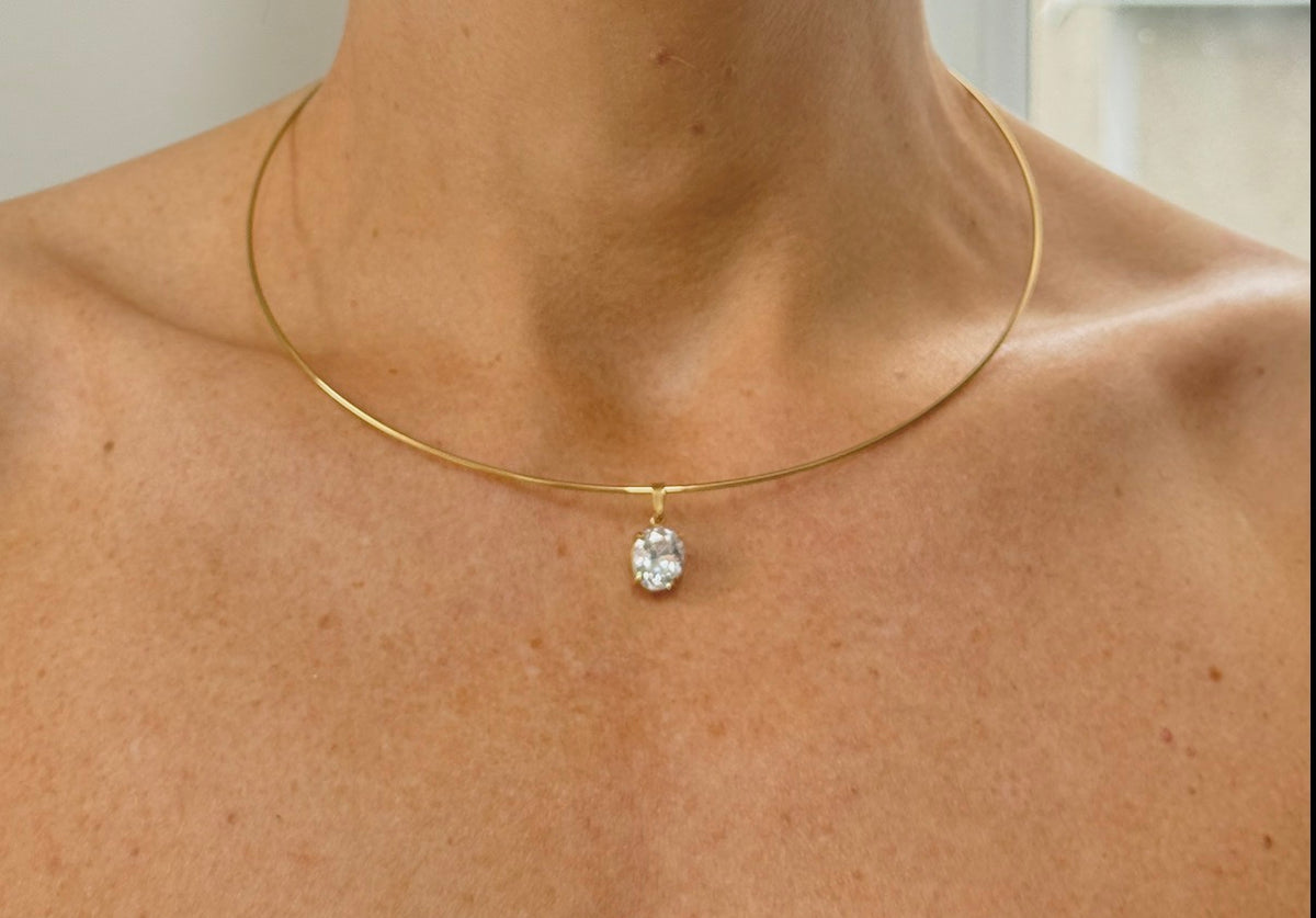 Estelle - Gold Diamanté Necklace