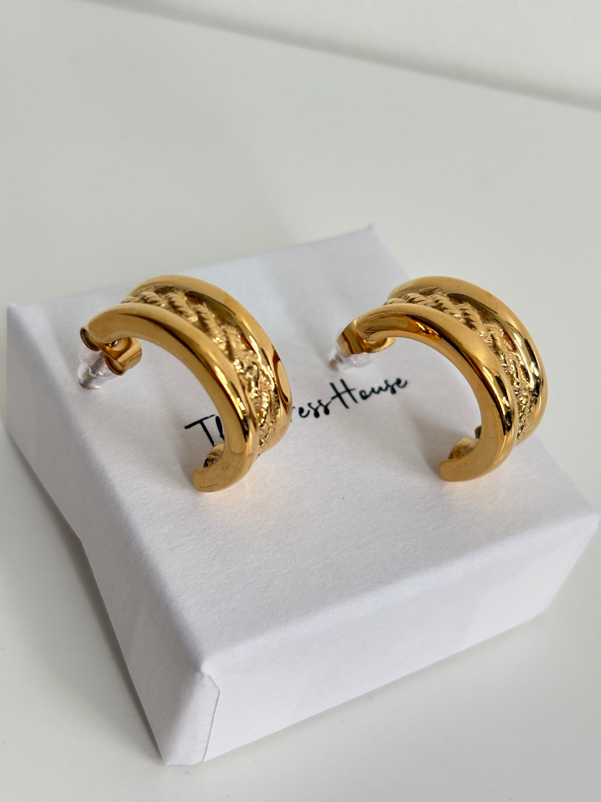 Violet - Gold Hoop Earring
