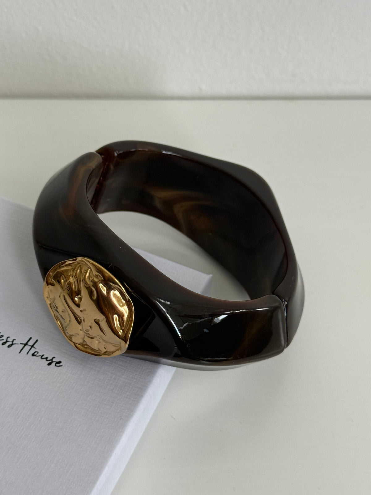 Emily - Chocolate Brown Gold Bangle