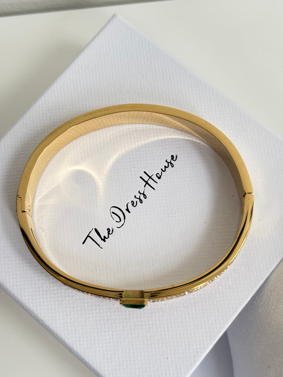 Liz - Gold Green Bangle