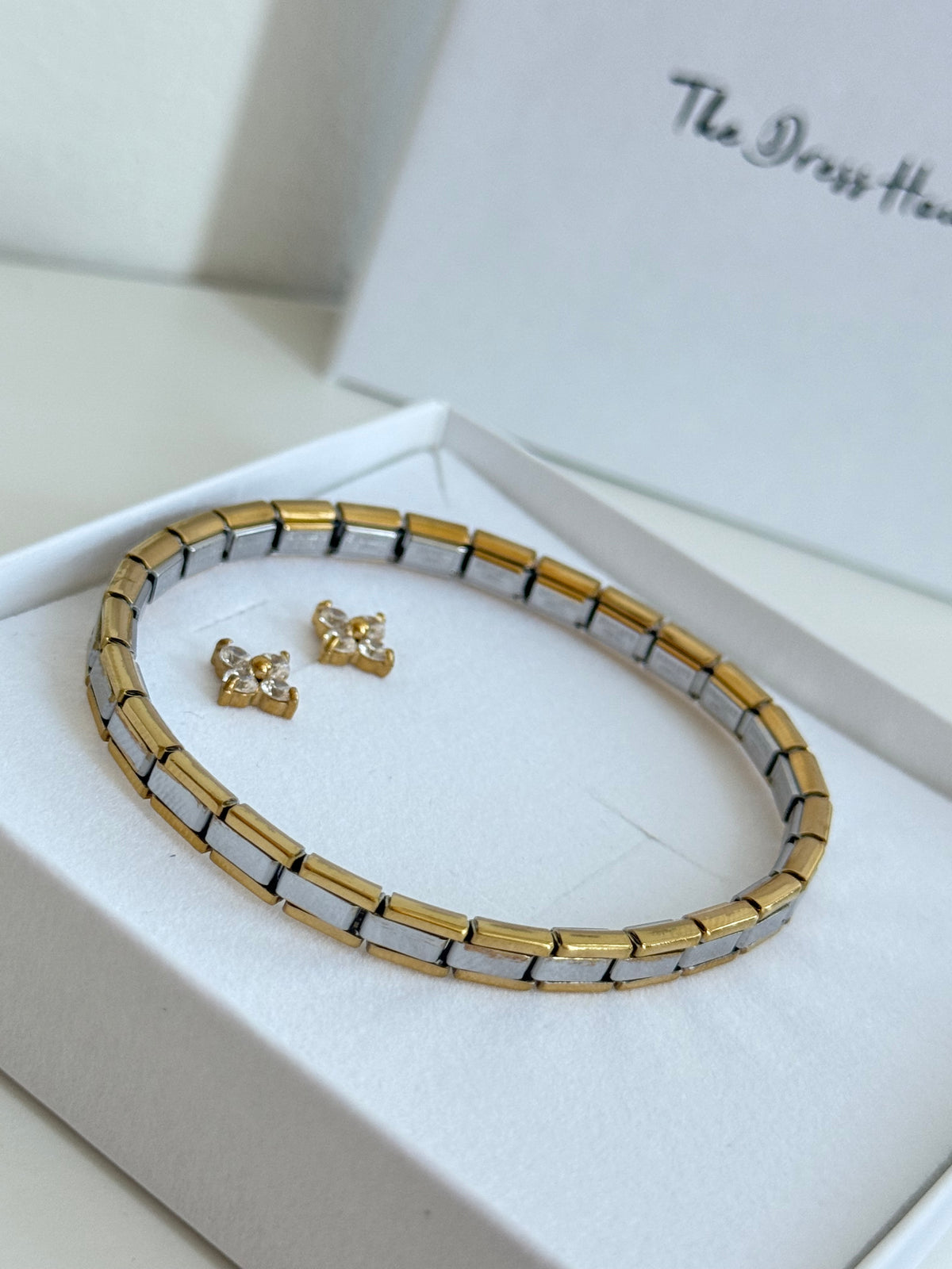 Christmas Gift Set 8 - Gold Silver Bangle Earring