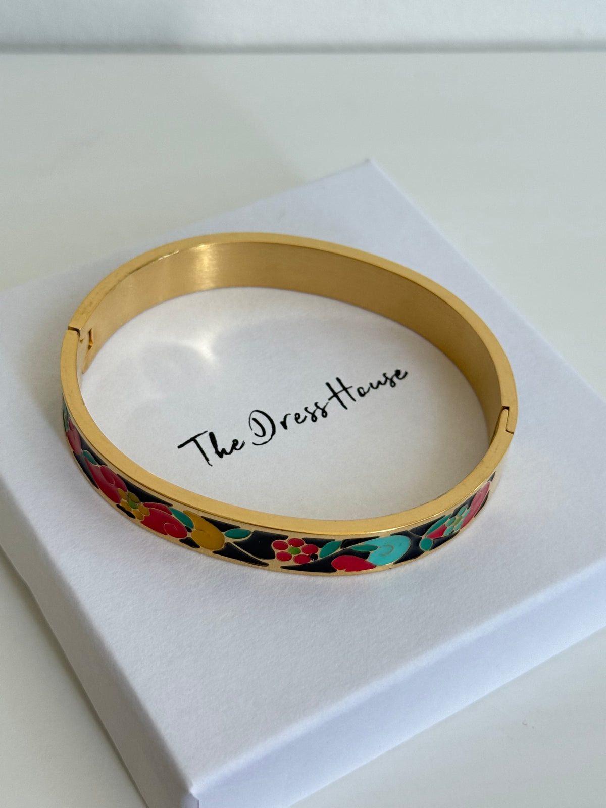 Rebekah - Red Black Gold Bangle
