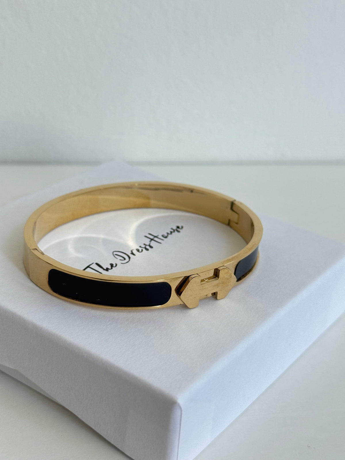 Hailie - Black Gold Bangle Bracelet