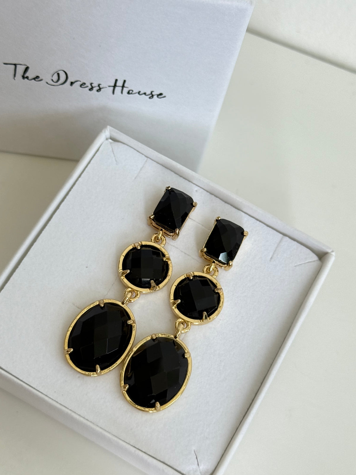 Aoife - Black Gold Drop Earring