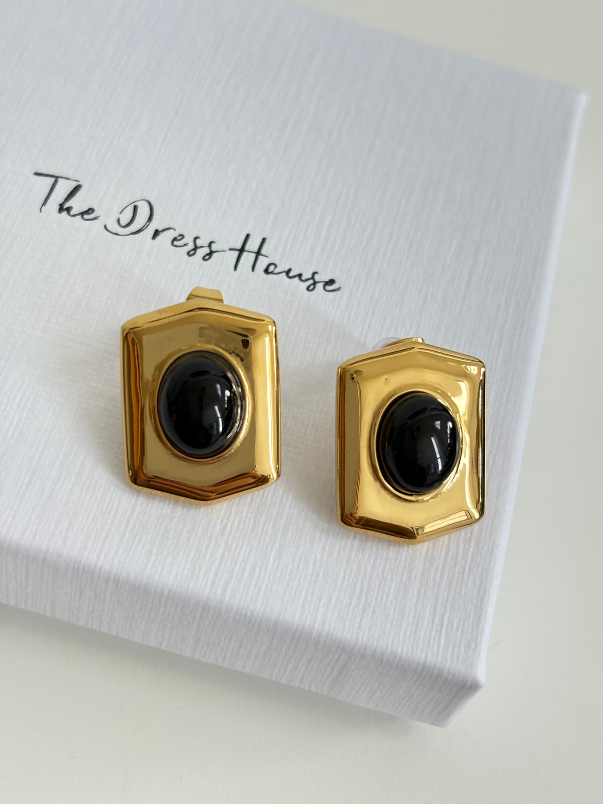 Eilis - Black Gold Statement Earring
