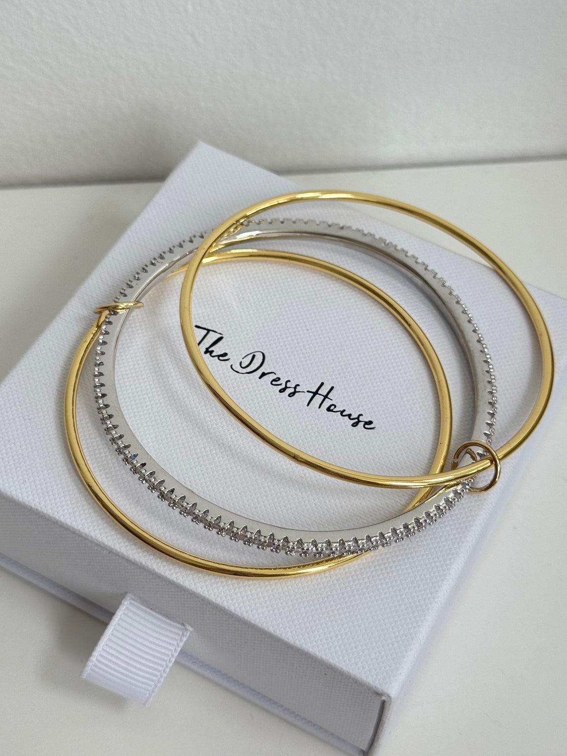 Sasha - Gold Silver Bangle Bracelet Set