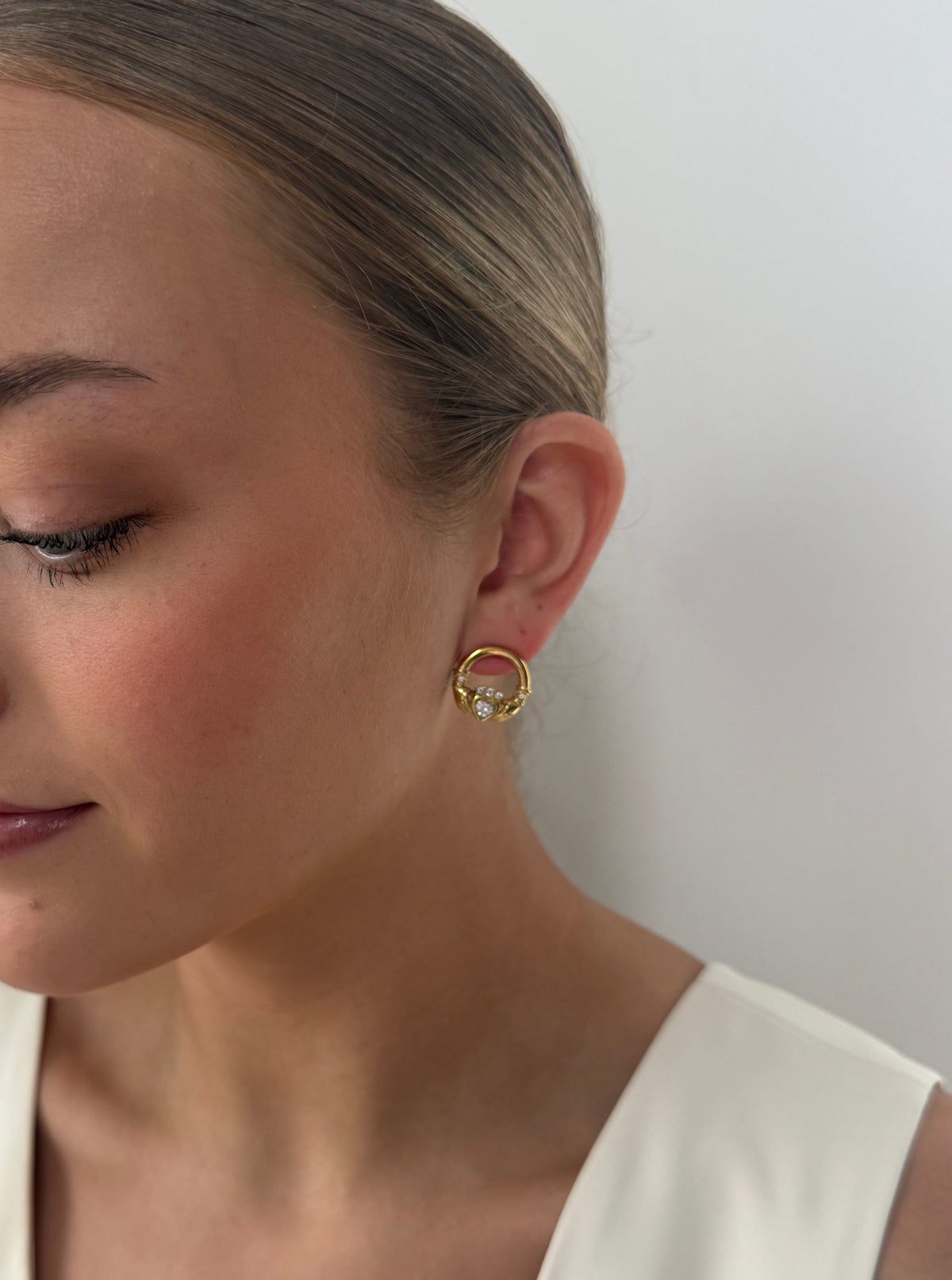 Claddagh- Gold Earring