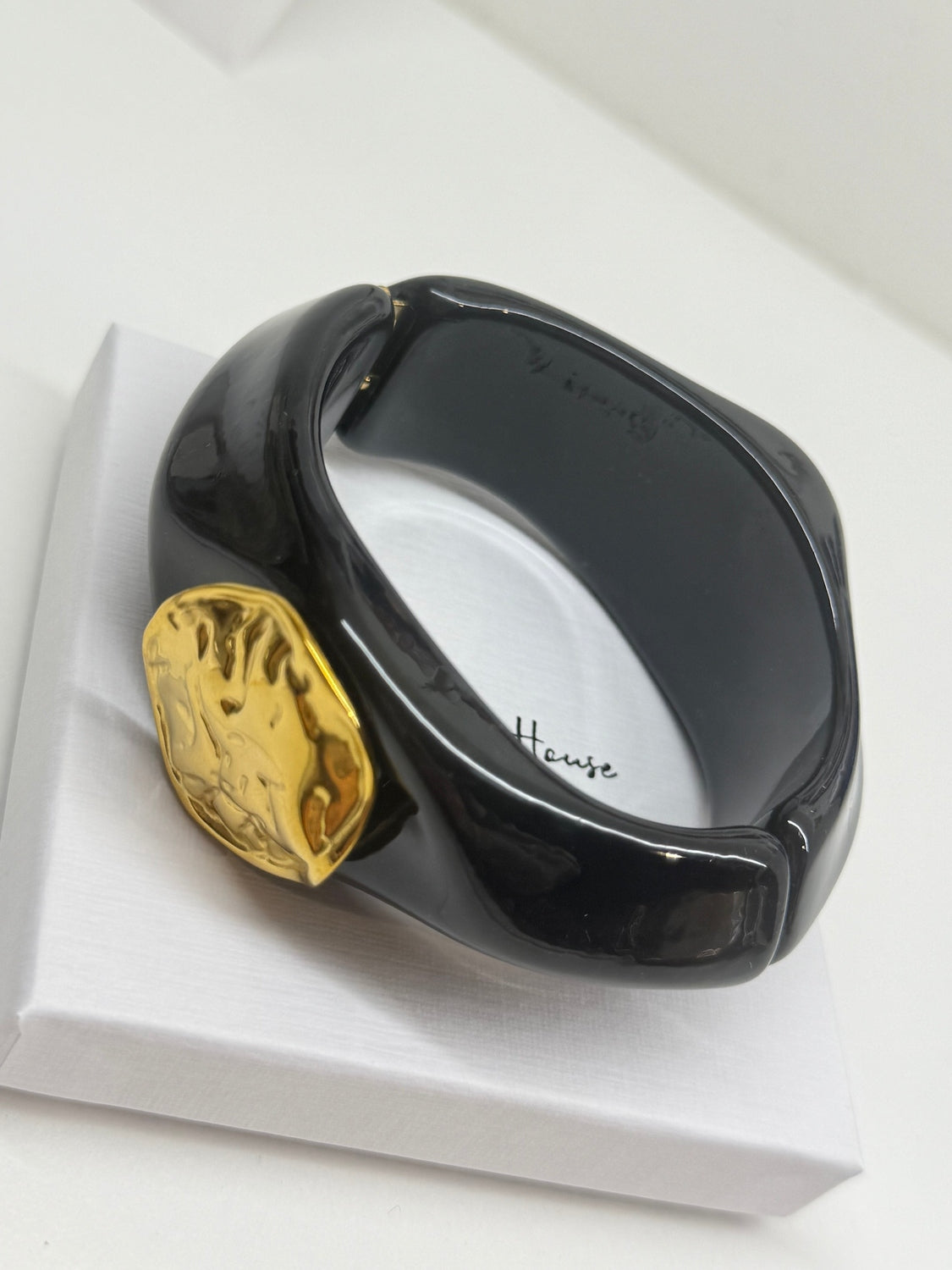 Emily - Gold Black Bangle