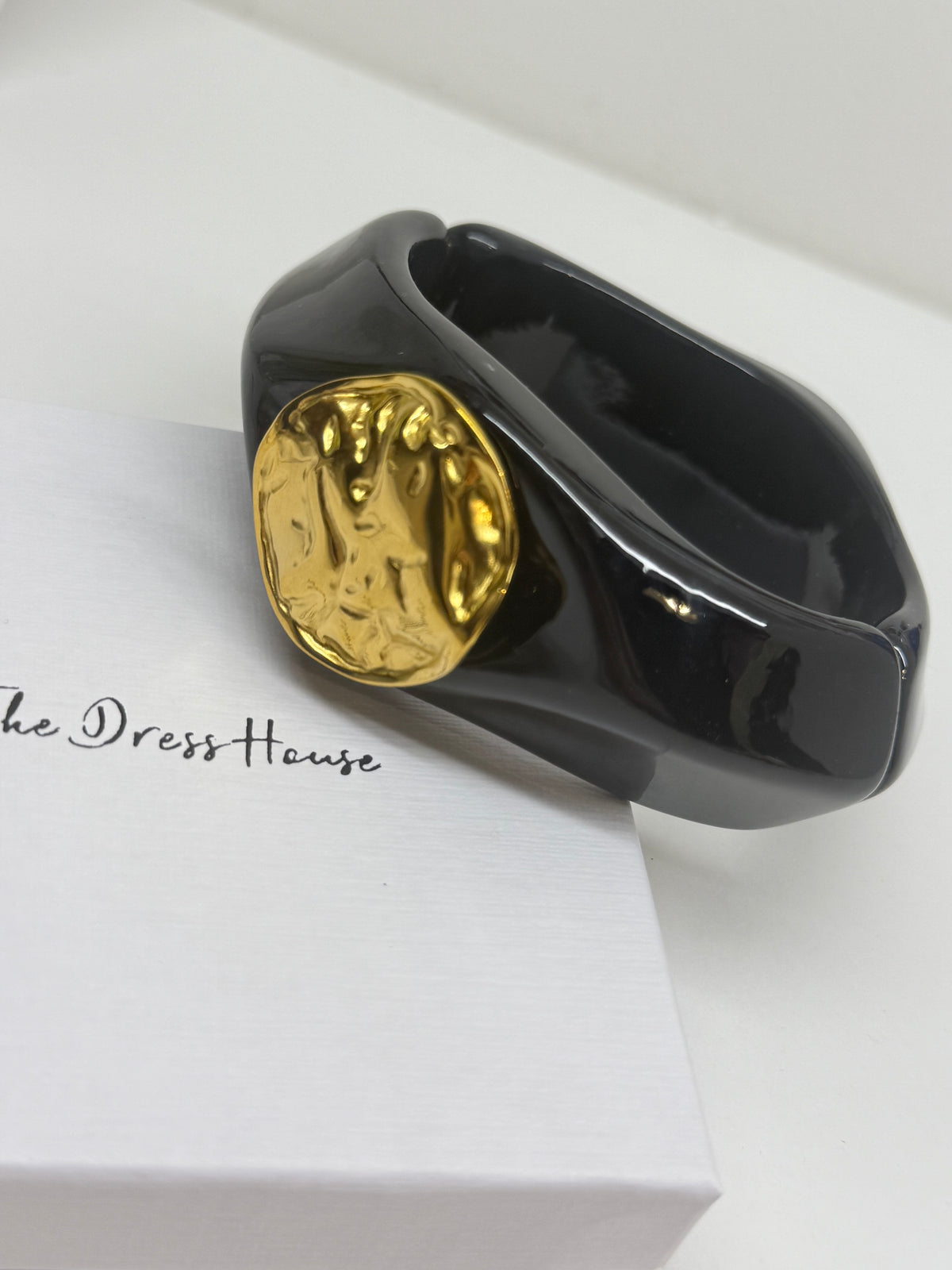 Emily - Gold Black Bangle