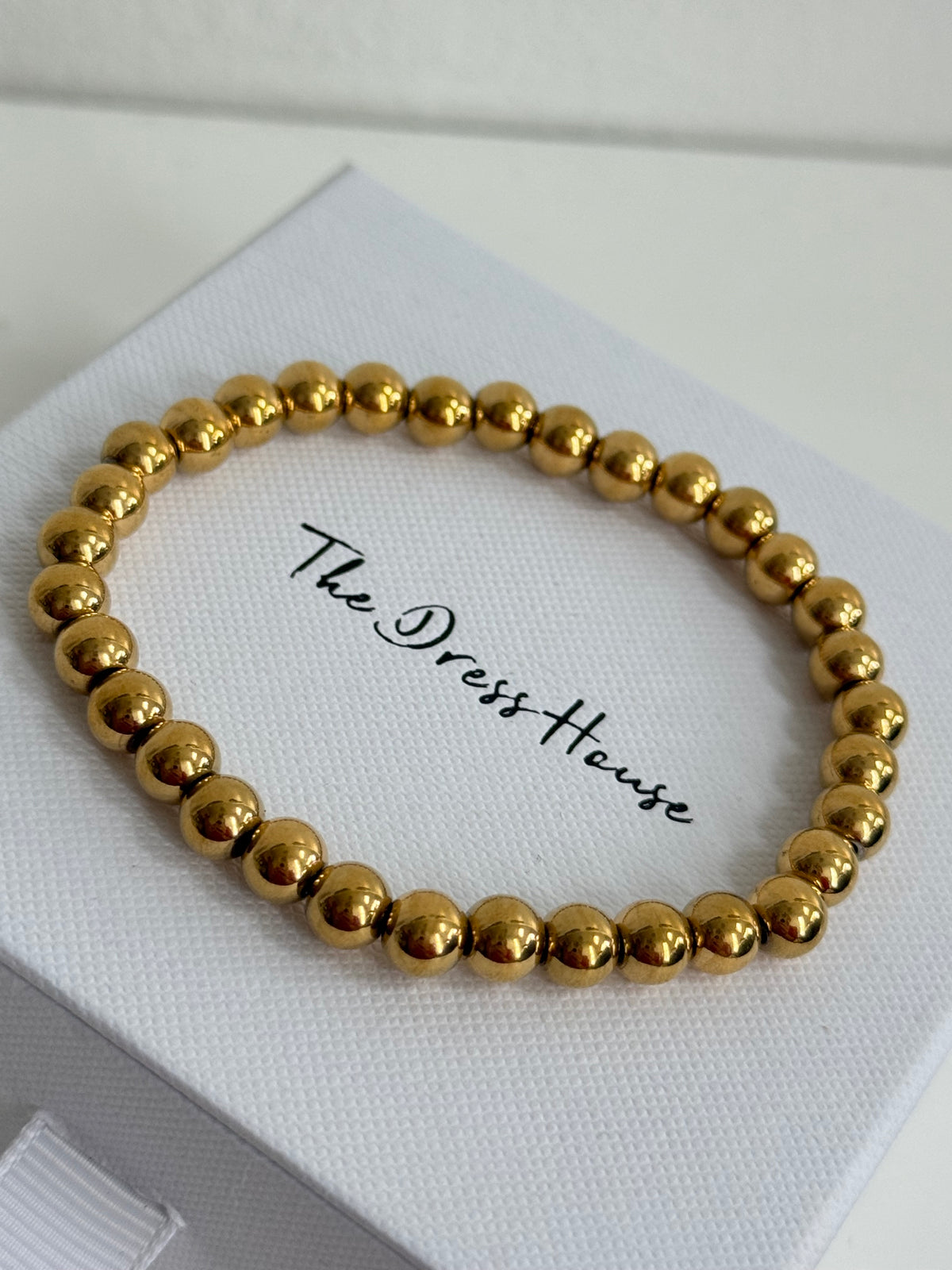 Nancie - Gold Bead Bracelet (6mm)